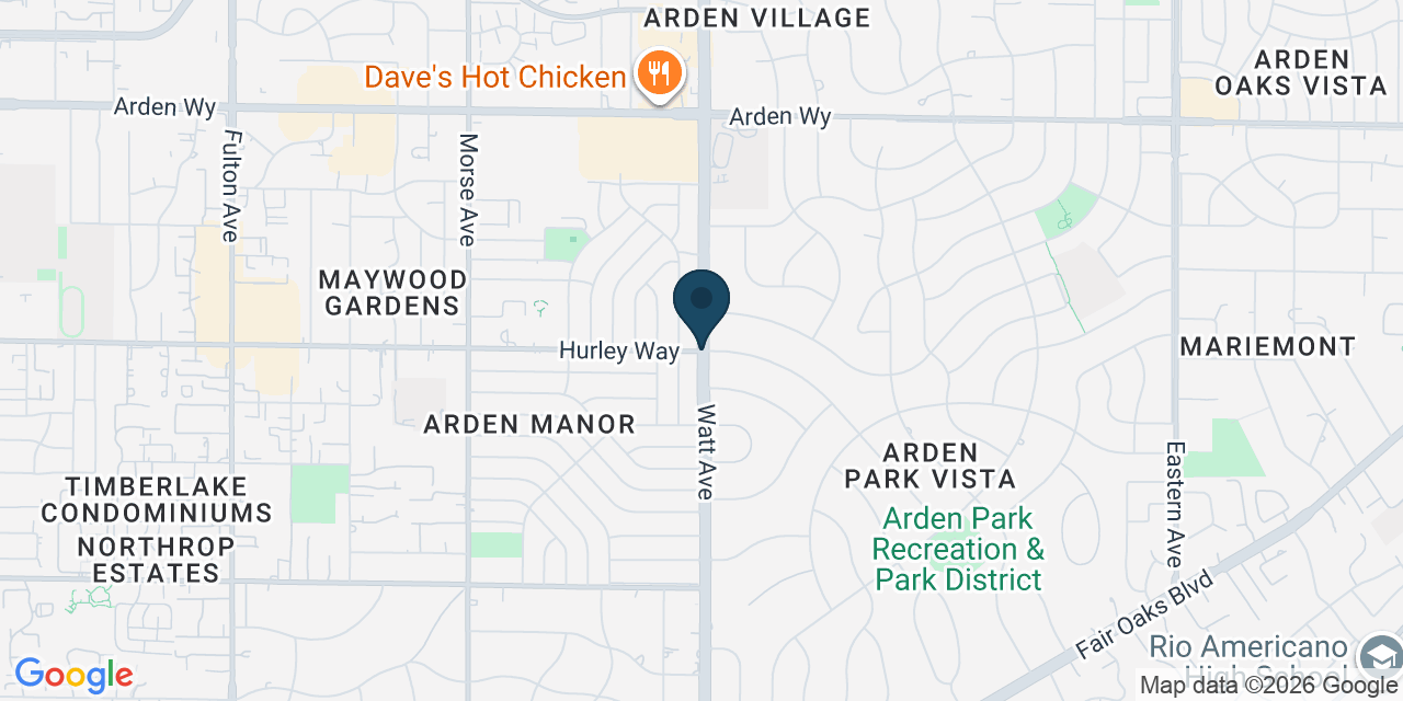 Map showing Arden-Arcade, Sacramento County, CA