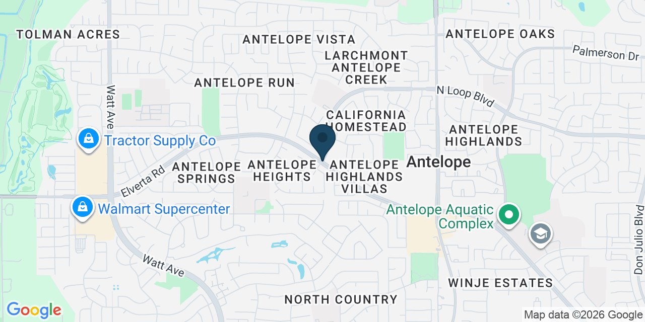 Map showing Antelope, Sacramento County, CA