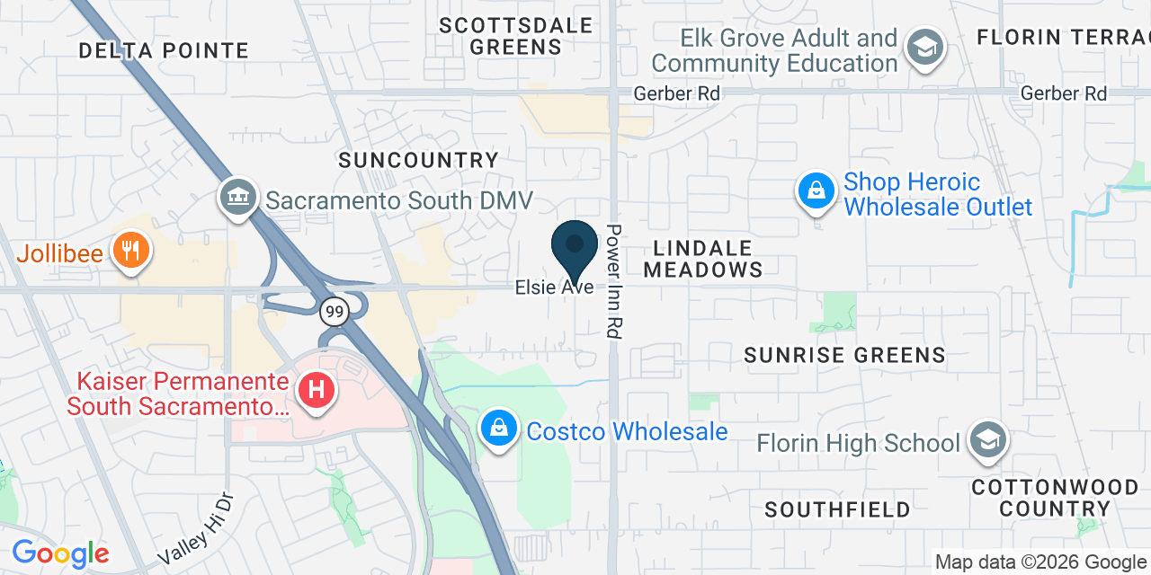 Map showing Florin, Sacramento County, CA