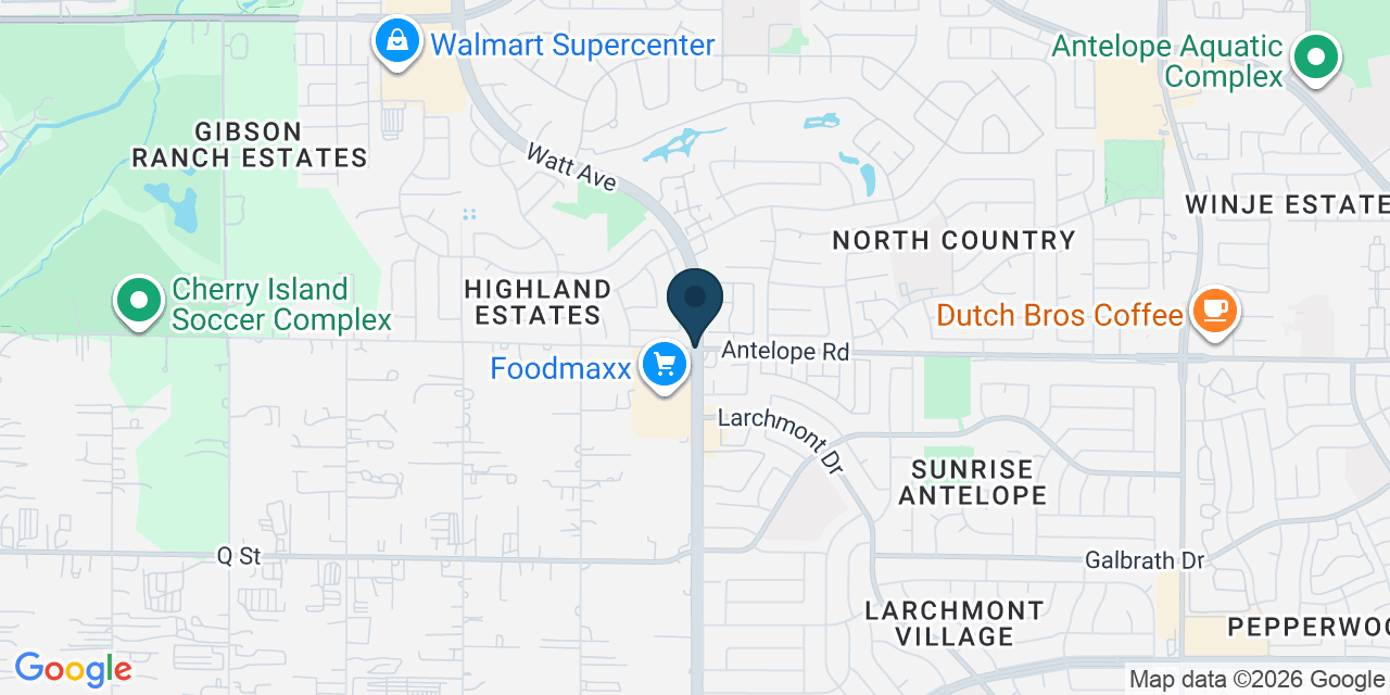 Map showing Antelope, Sacramento County, CA