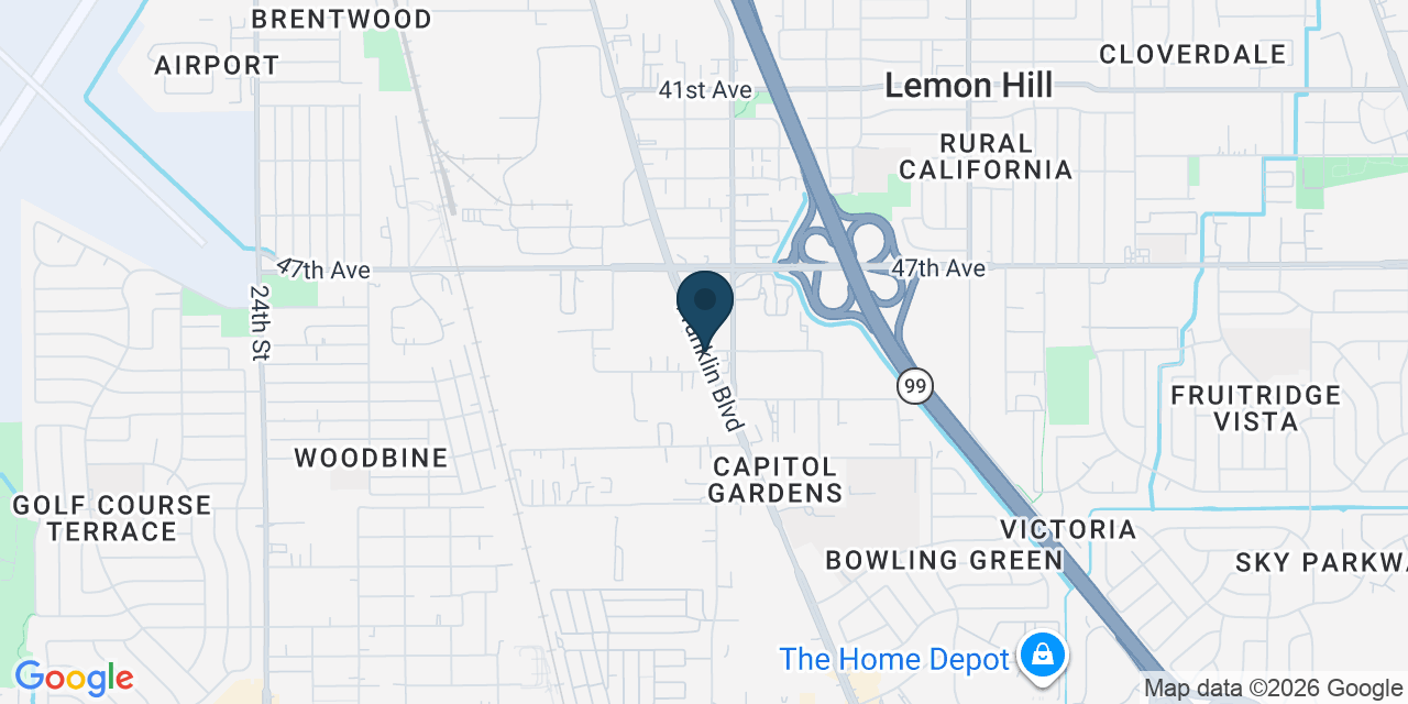 Map showing Parkway, Sacramento County, CA