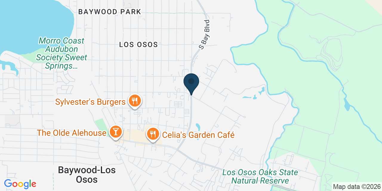 Map showing Baywood-Los Osos, San Luis Obispo County, CA