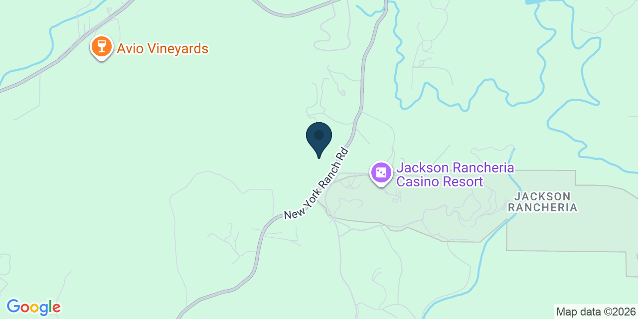 Map showing Jackson, Amador County, CA