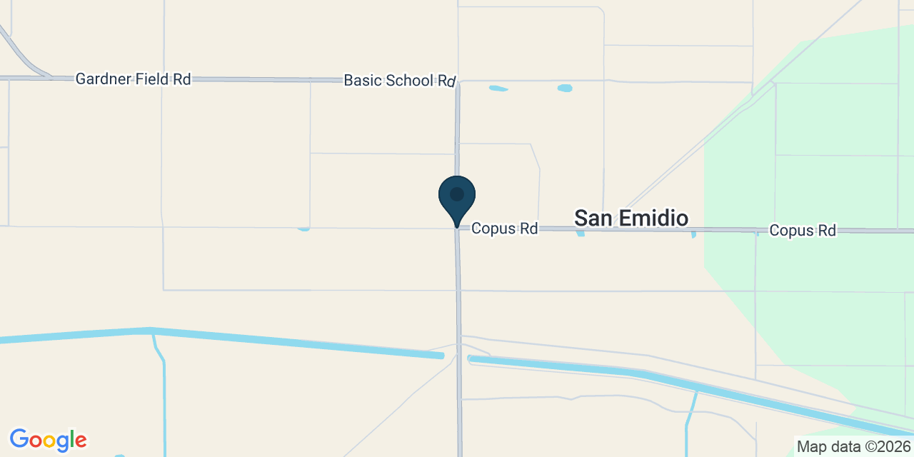 Map showing Kern County, CA