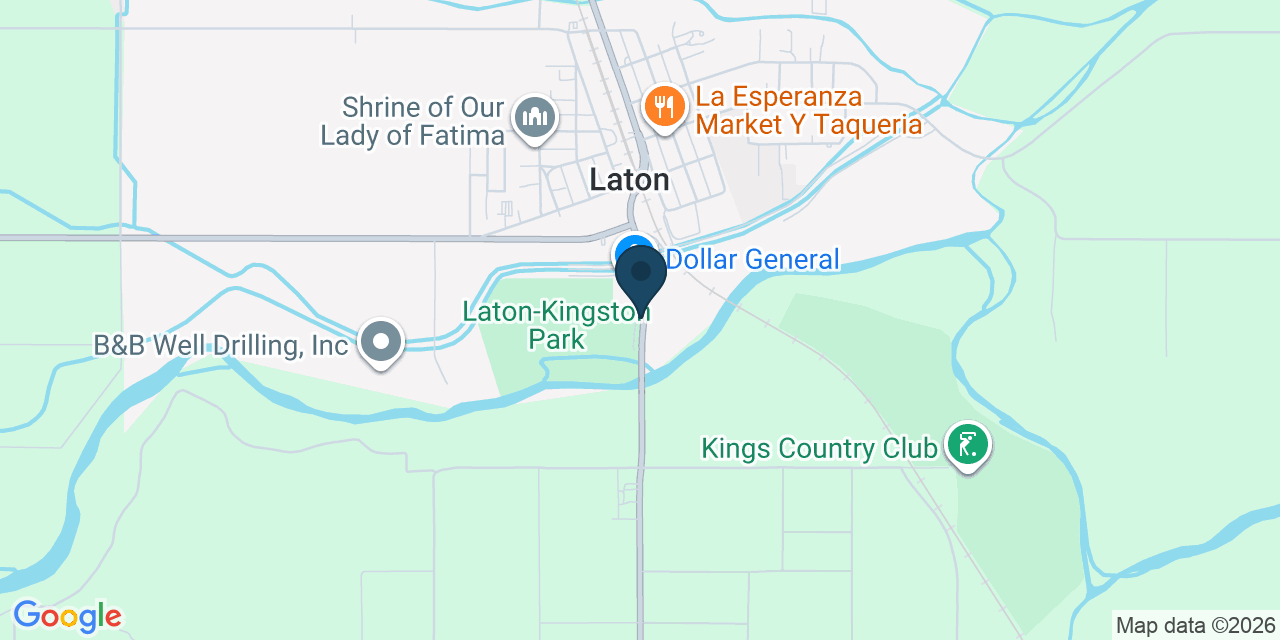 Map showing Laton, Fresno County, CA