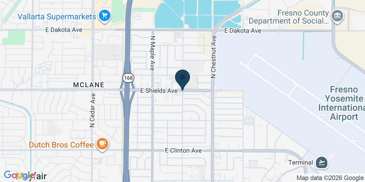 Map showing Fresno, Fresno County, CA