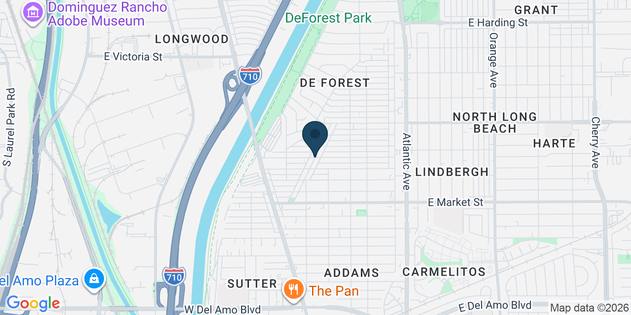 Map showing Long Beach, Los Angeles County, CA
