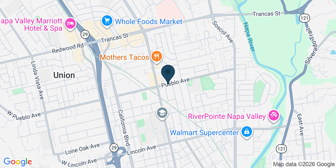 Map showing Napa, Napa County, CA