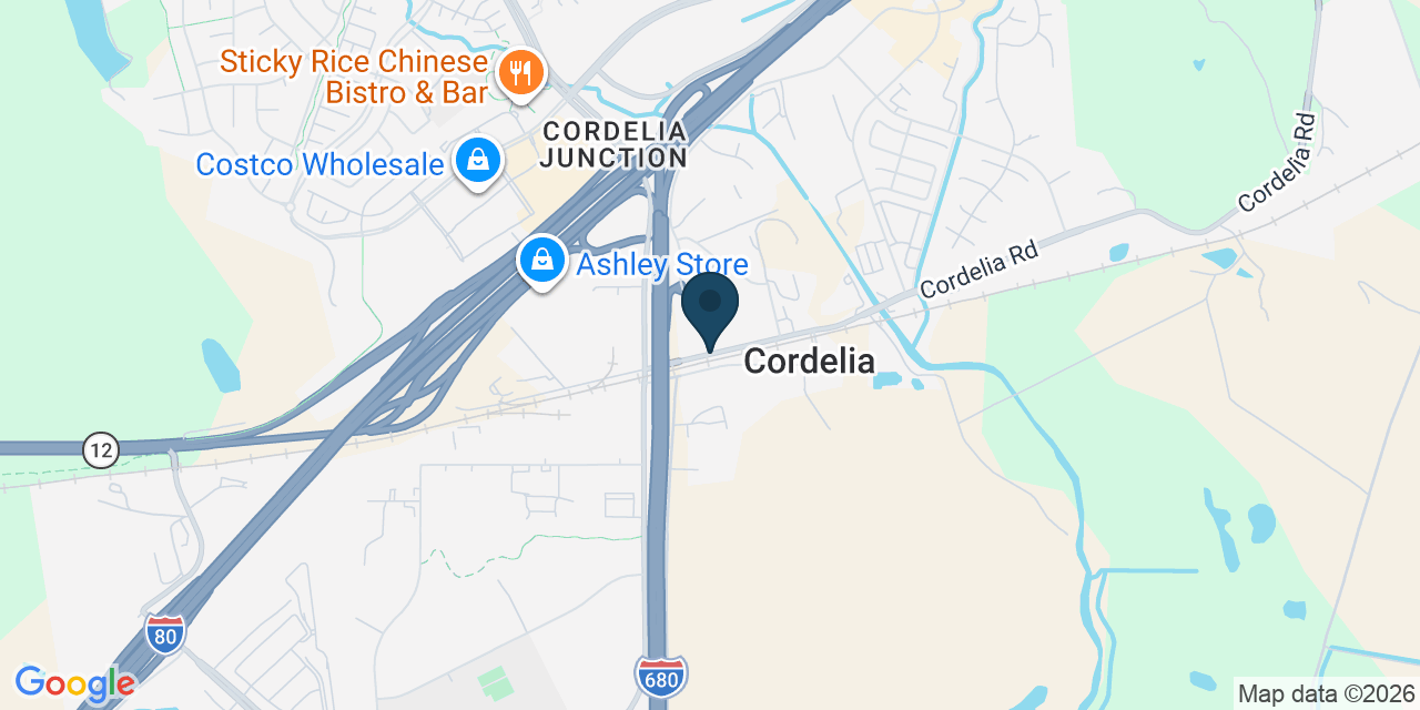Map showing Solano County, CA