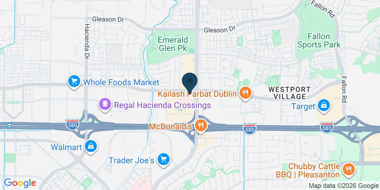 Map showing Dublin, Alameda County, CA