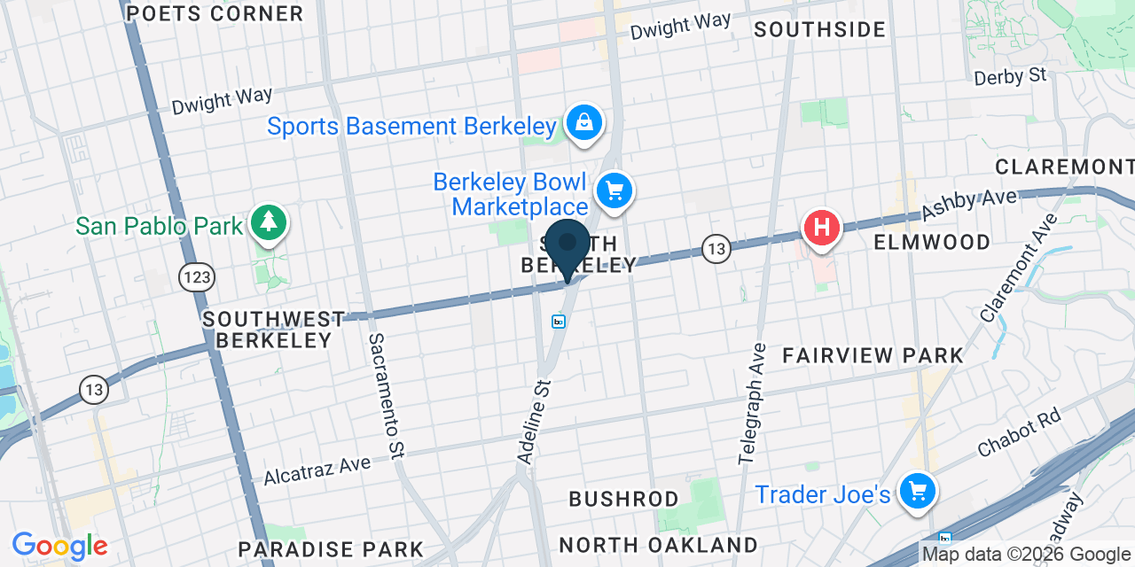 Map showing Berkeley, Alameda County, CA