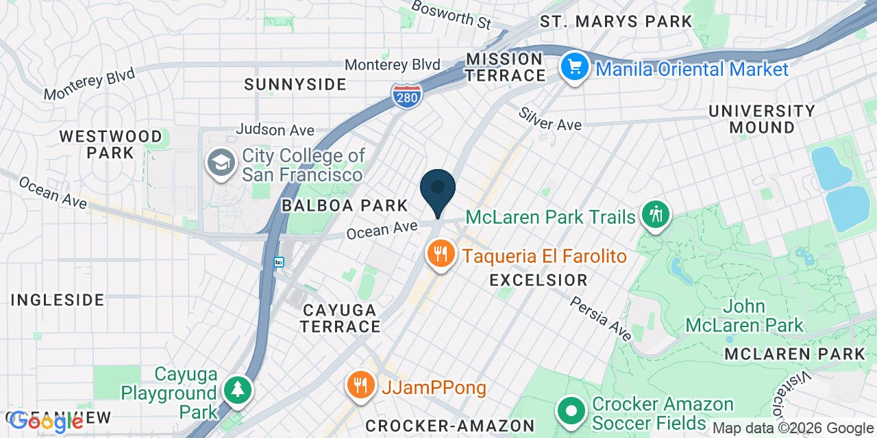 Map showing San Francisco, San Francisco County, CA