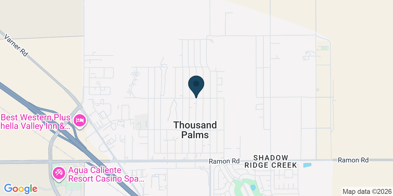 Map showing Thousand Palms, Riverside County, CA