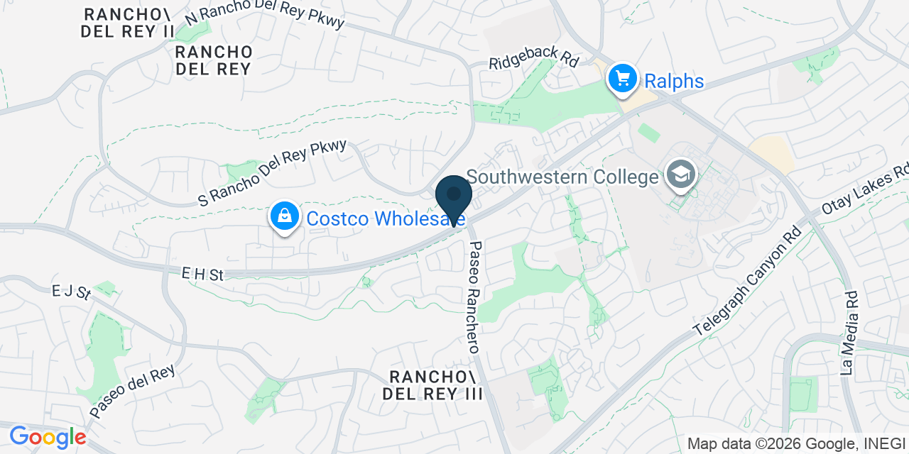 Map showing San Diego County, CA