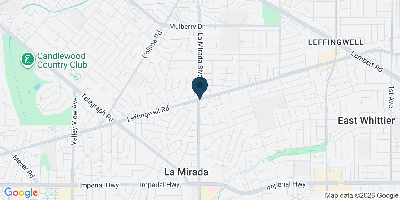 Map showing South Whittier, Los Angeles County, CA