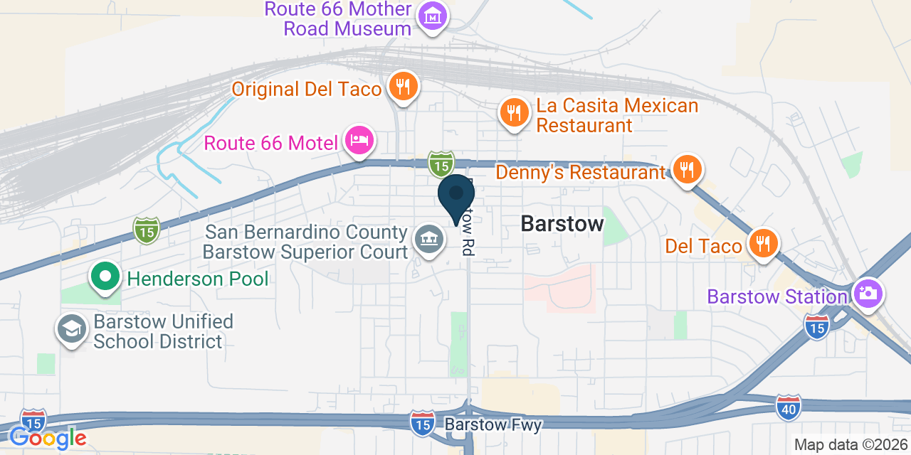 Map showing Barstow, San Bernardino County, CA
