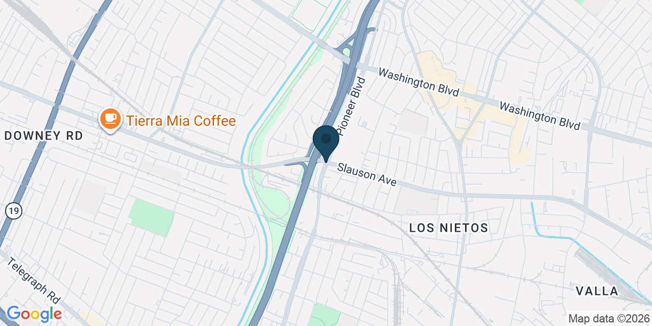 Map showing West Whittier-Los Nietos, Los Angeles County, CA