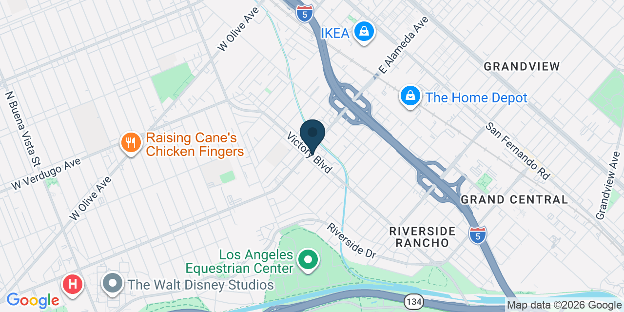 Map showing Los Angeles County, CA