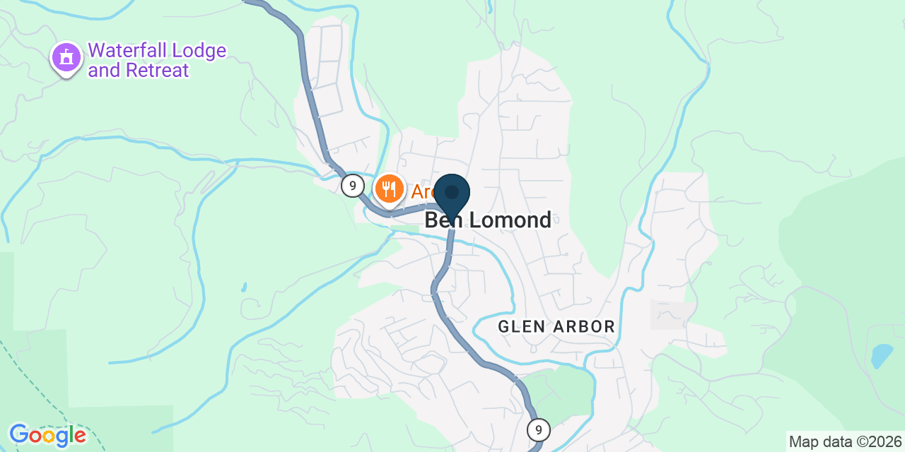 Map showing Ben Lomond, Santa Cruz County, CA