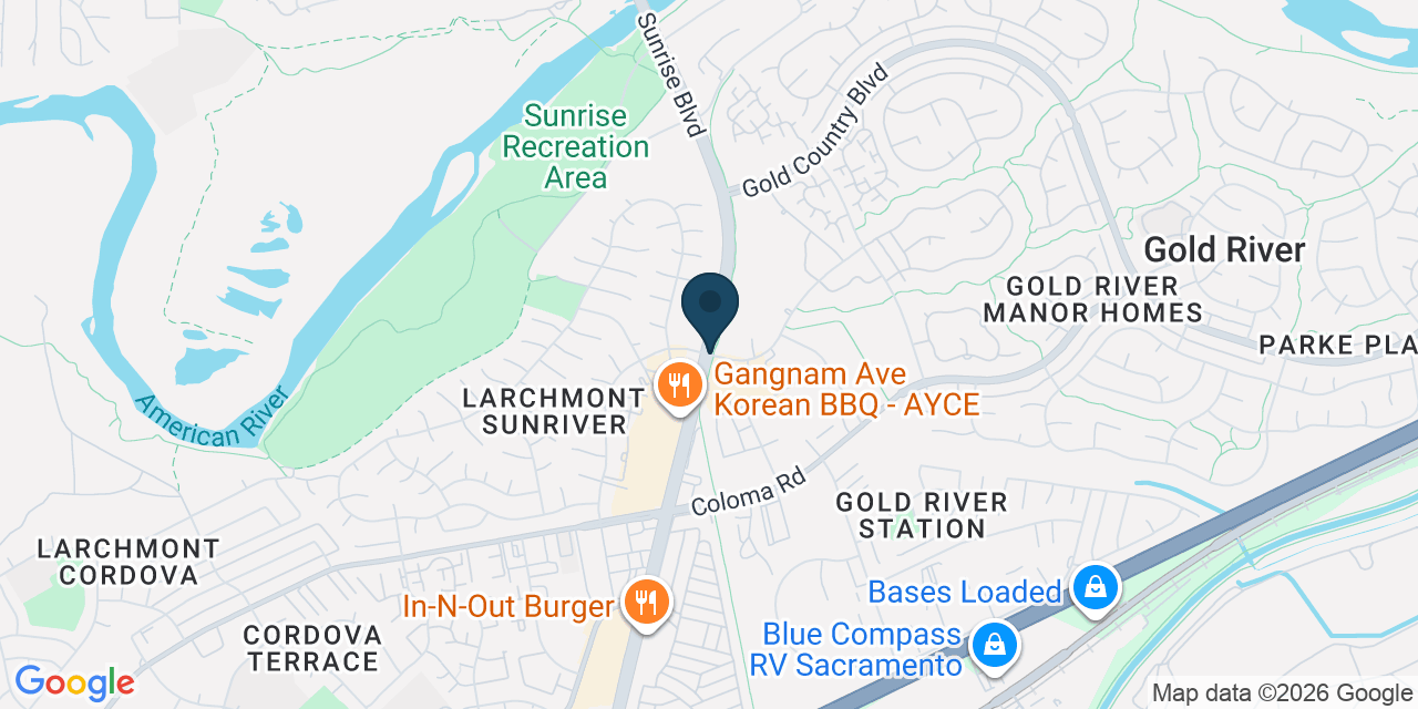 Map showing Gold River, Sacramento County, CA