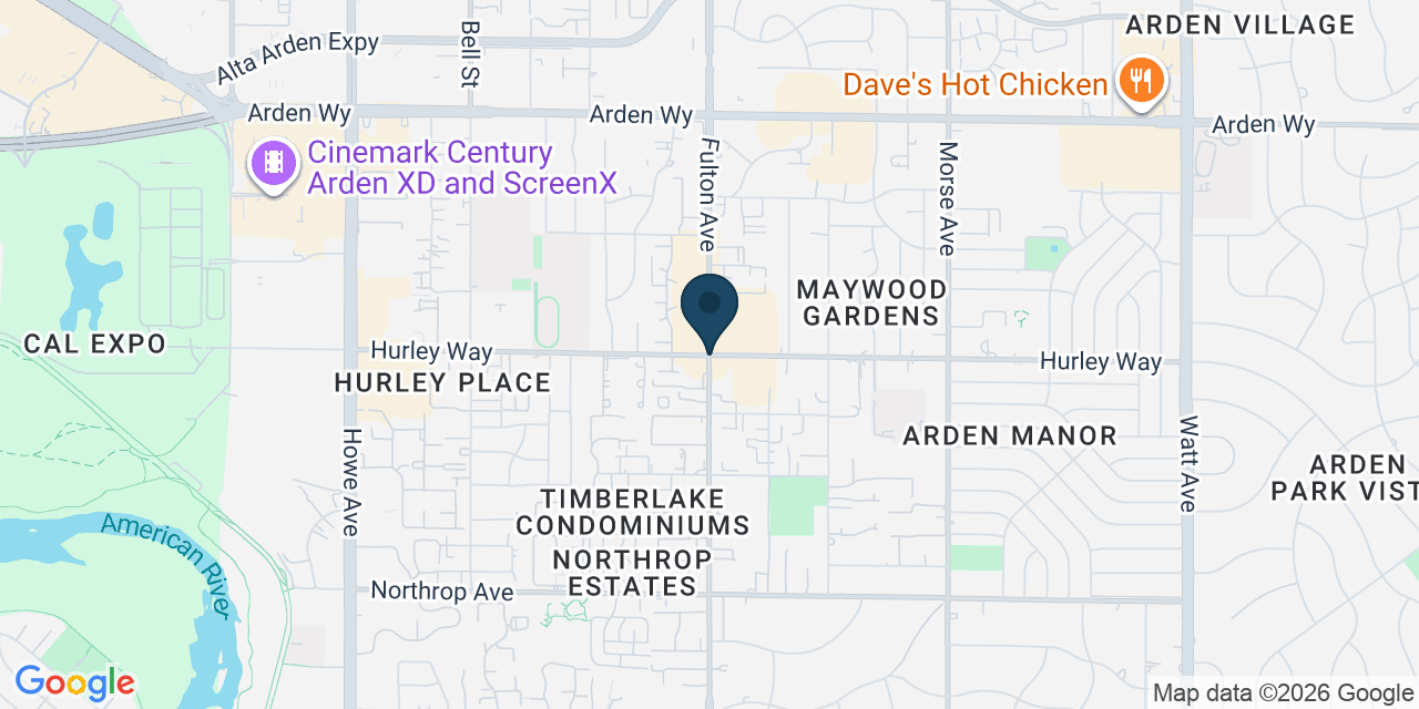 Map showing Arden-Arcade, Sacramento County, CA