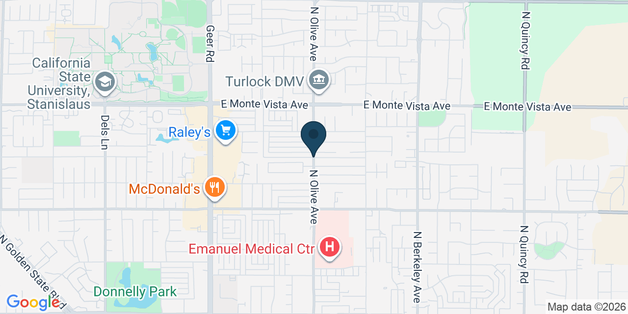 Map showing Turlock, Stanislaus County, CA