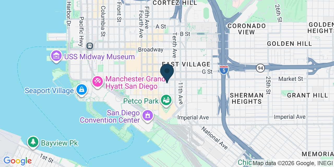 Map showing San Diego, San Diego County, CA