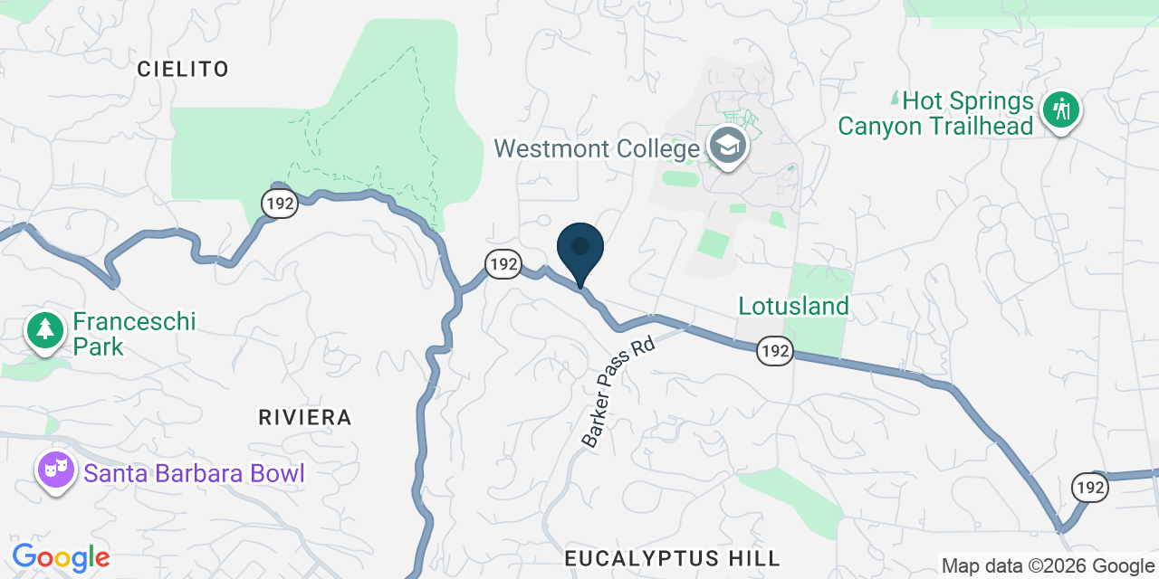 Map showing Santa Barbara, Santa Barbara County, CA
