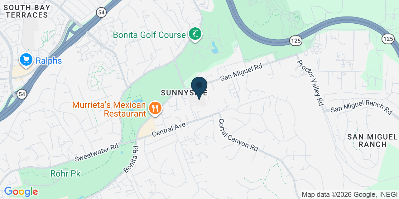 Map showing Bonita, San Diego County, CA