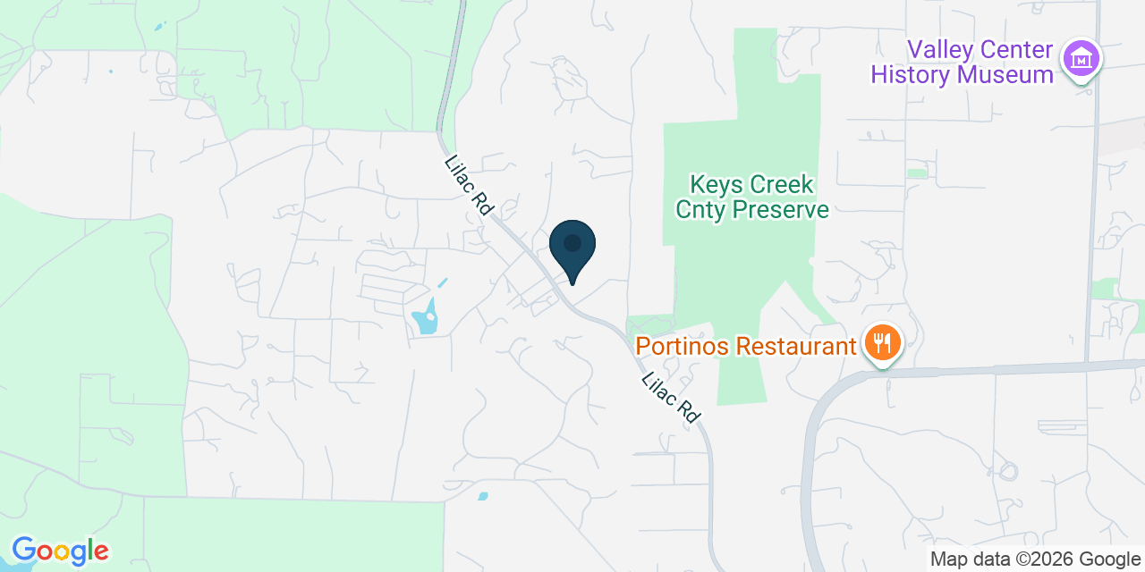 Map showing Valley Center, San Diego County, CA