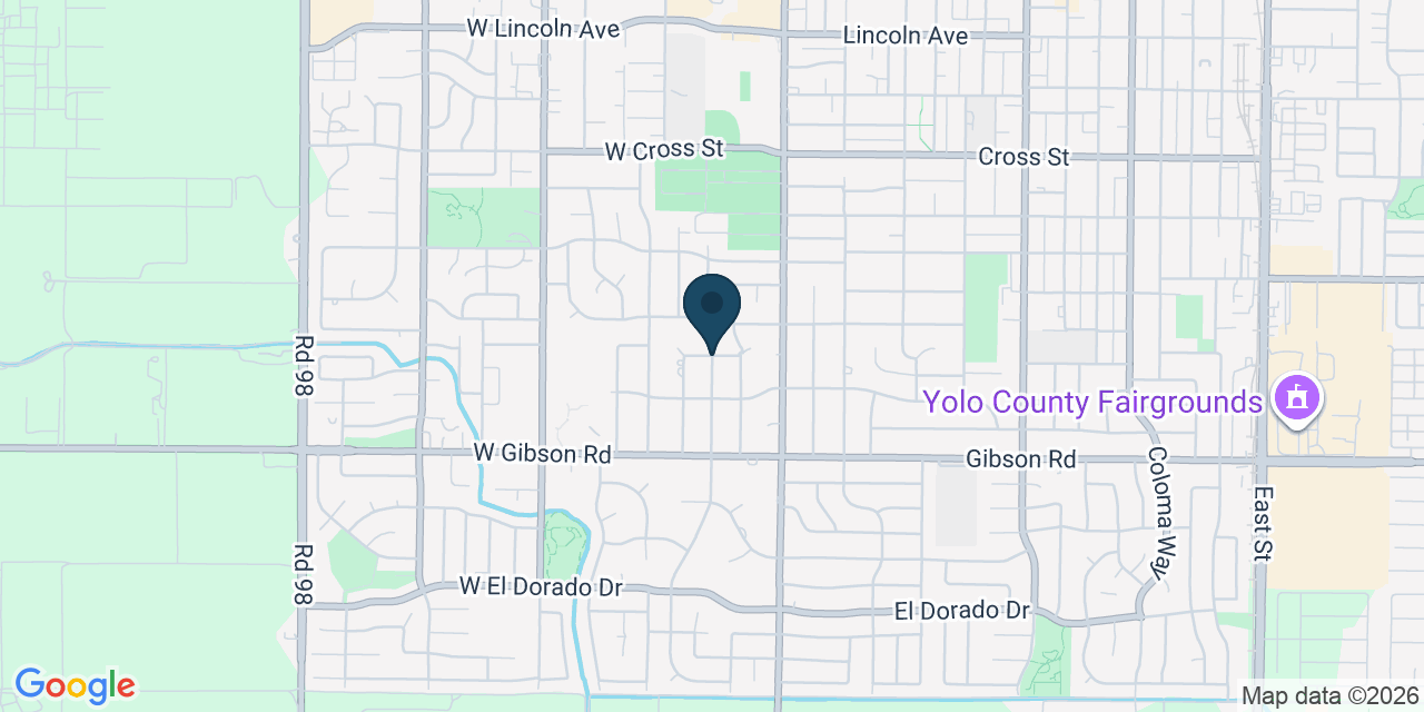 Map showing Woodland, Yolo County, CA
