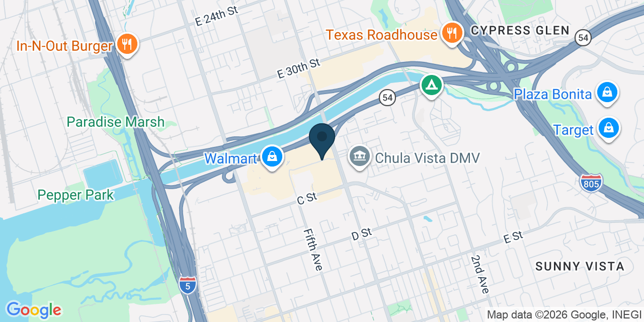 Map showing San Diego County, CA