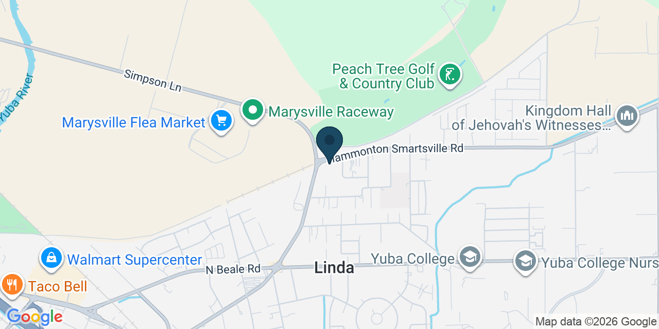 Map showing Linda, Yuba County, CA