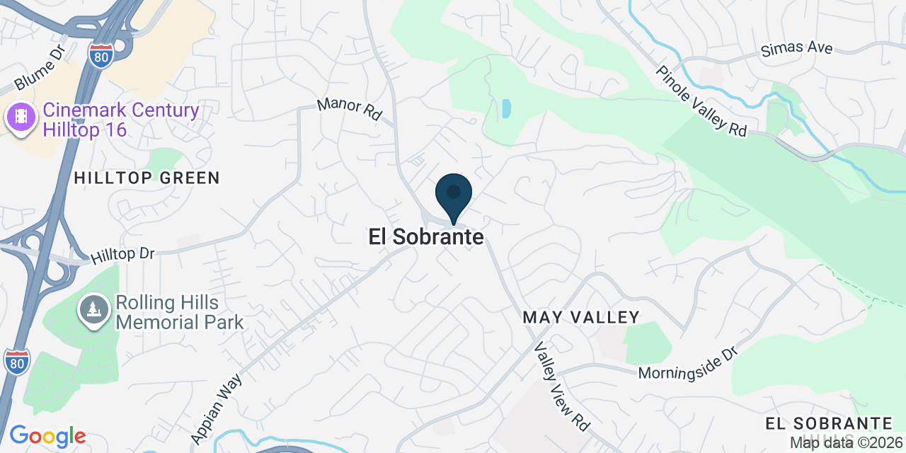 Map showing El Sobrante, Contra Costa County, CA
