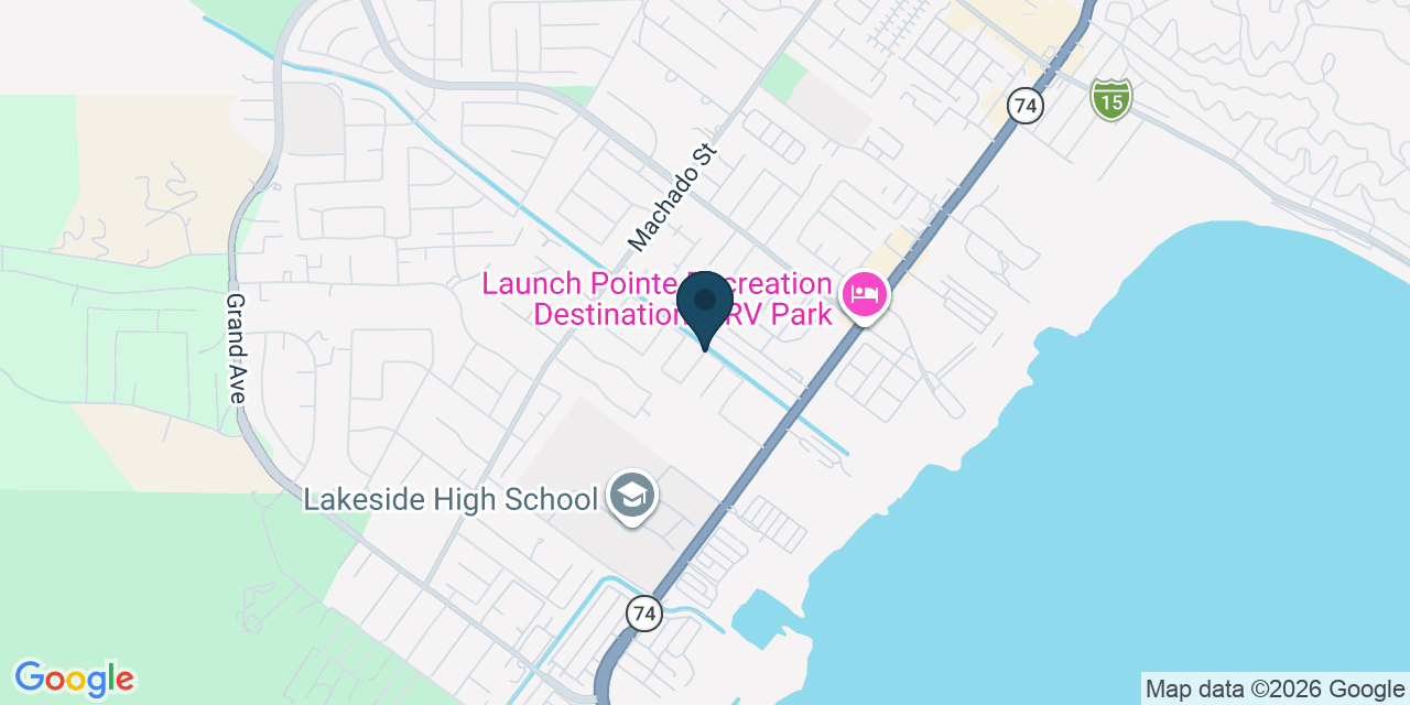Map showing Lake Elsinore, Riverside County, CA