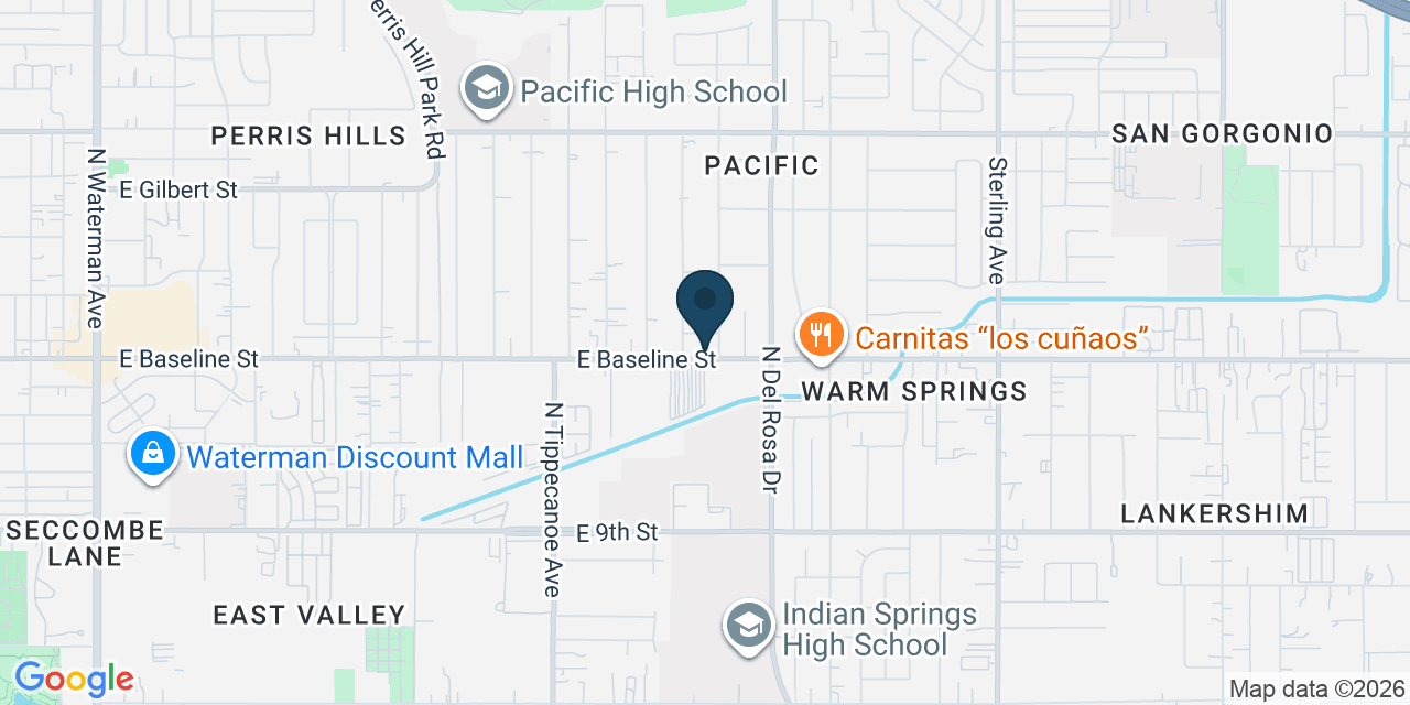 Map showing San Bernardino, San Bernardino County, CA