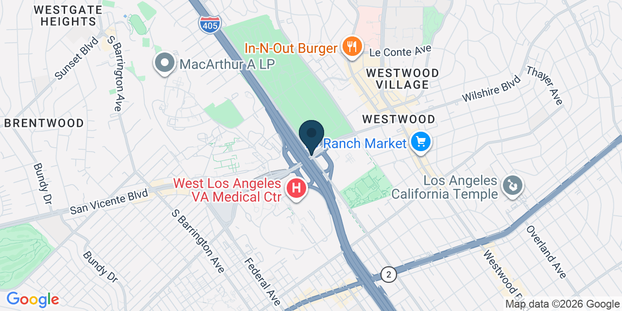 Map showing Los Angeles County, CA