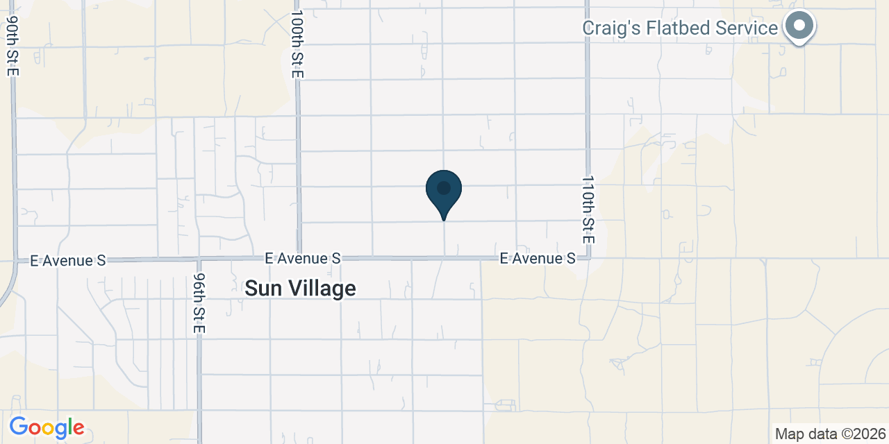 Map showing Sun Village, Los Angeles County, CA
