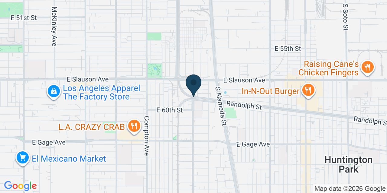 Map showing Florence-Graham, Los Angeles County, CA