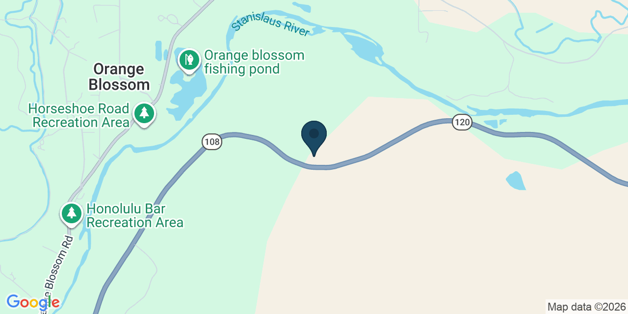 Map showing Oakdale, Stanislaus County, CA
