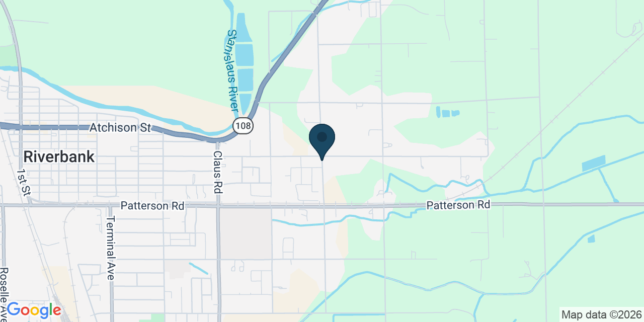 Map showing Stanislaus County, CA