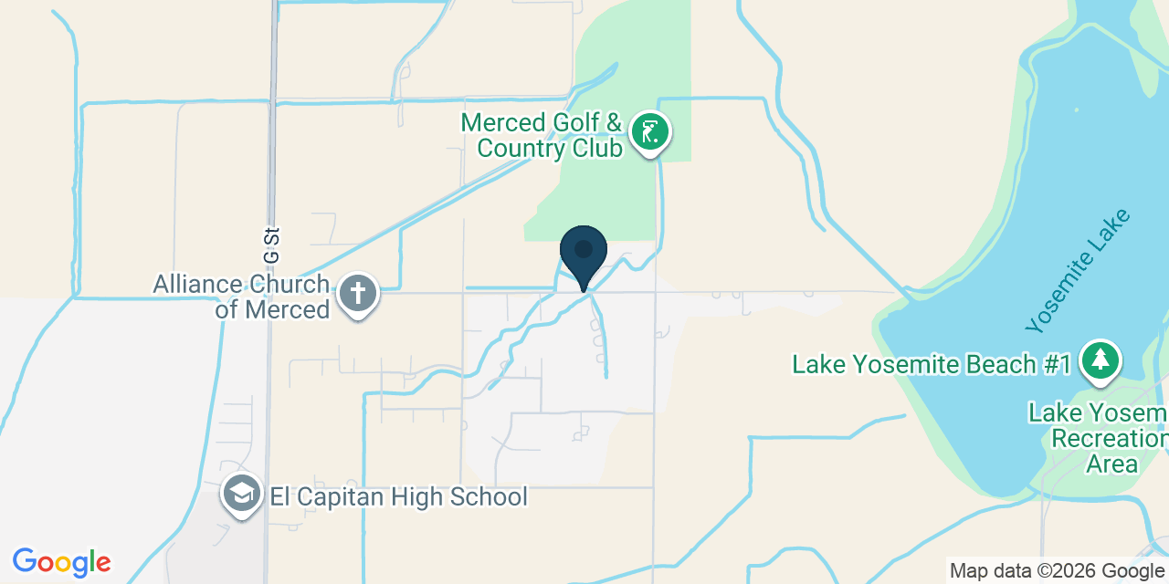 Map showing Merced County, CA