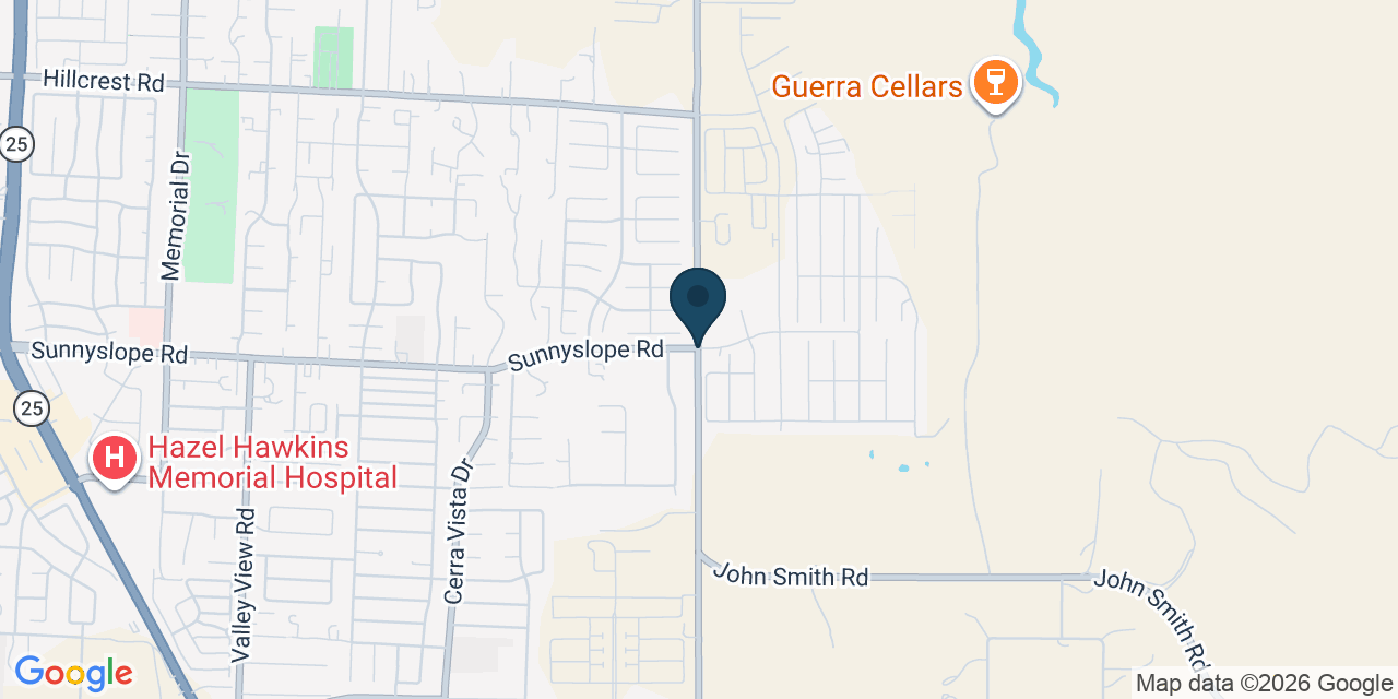 Map showing San Benito County, CA