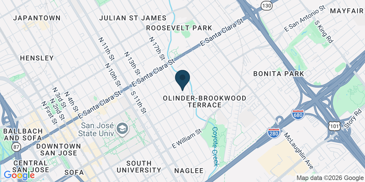 Map showing San Jose, Santa Clara County, CA