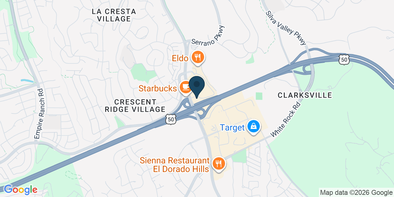 Map showing El Dorado Hills, El Dorado County, CA