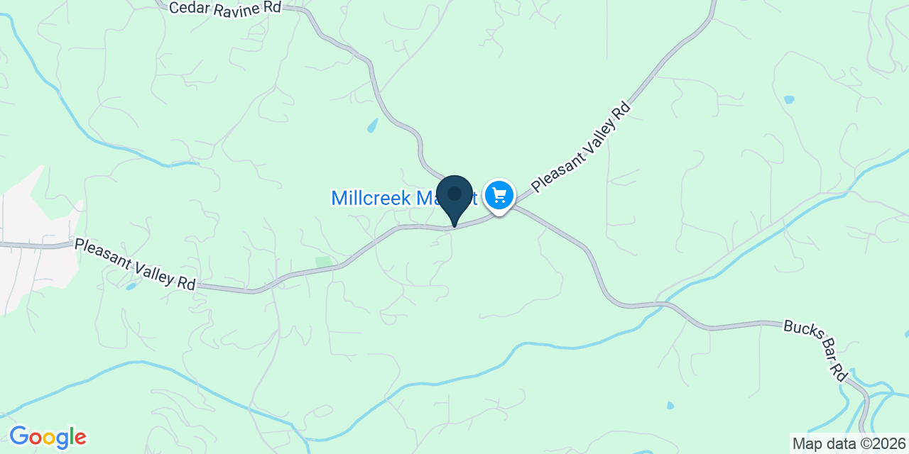 Map showing El Dorado County, CA