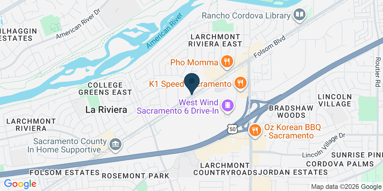 Map showing La Riviera, Sacramento County, CA