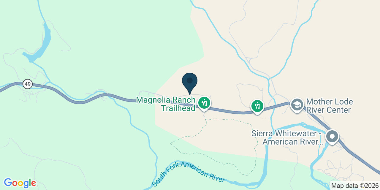 Map showing El Dorado County, CA
