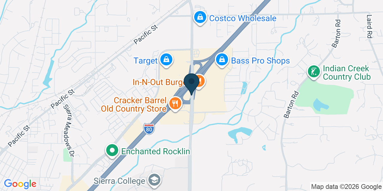 Map showing Placer County, CA