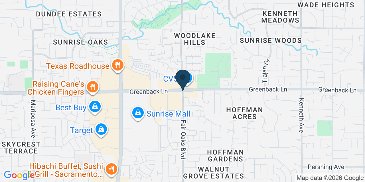 Map showing Citrus Heights, Sacramento County, CA
